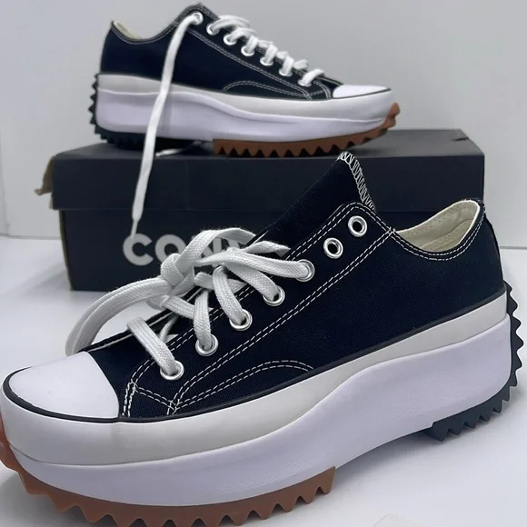 Converse Men’s RUN STAR HIKE OX BLACK/WHITE/GUM 168816C
Platforms Sneakers - Picture 15 of 16